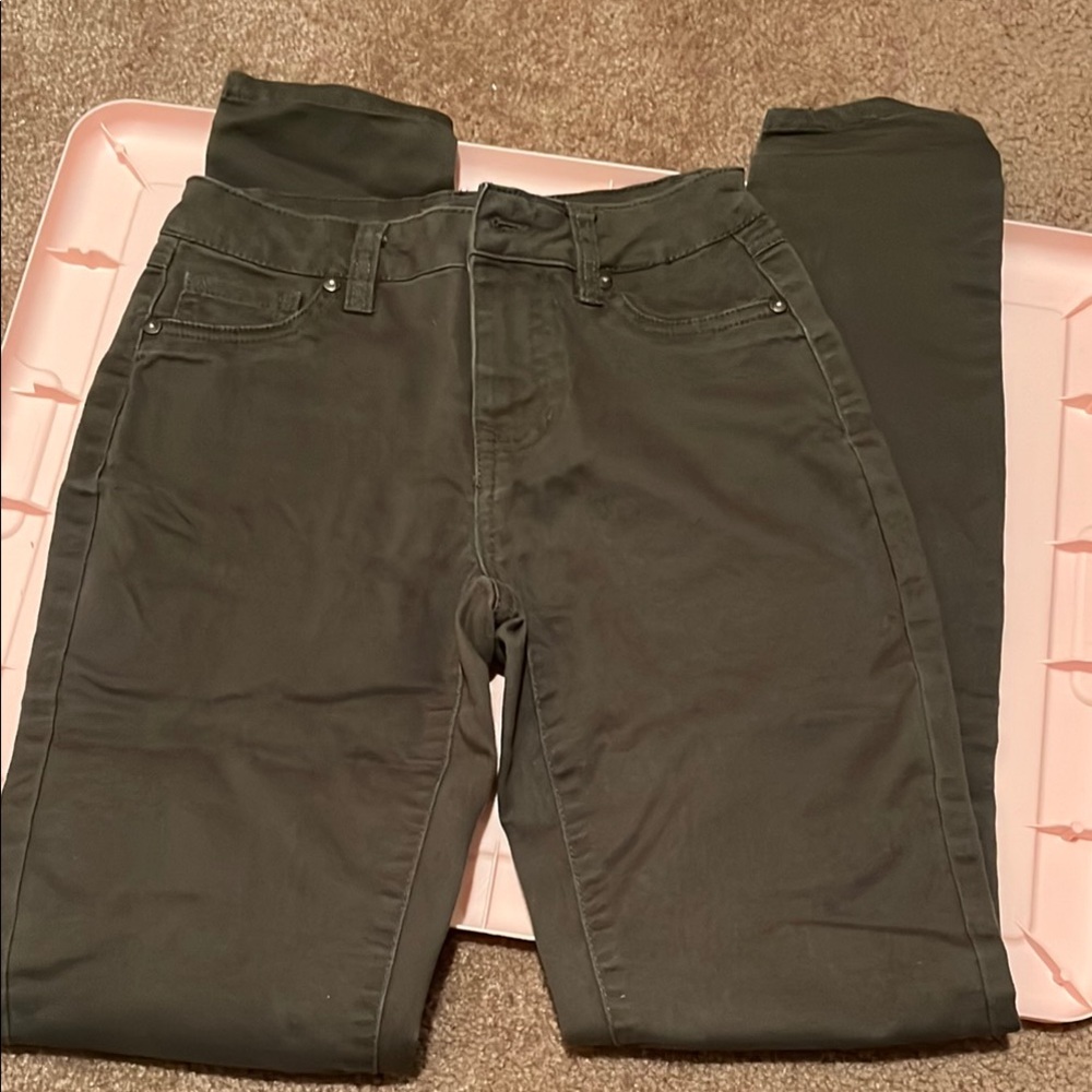 Olive Green Skinny Pants